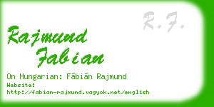 rajmund fabian business card
